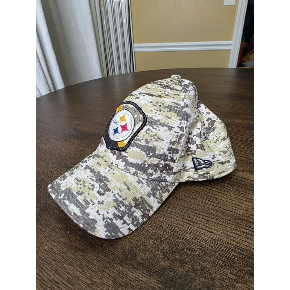 Pittsburgh Steelers New Era‎ 9Twenty Camo WOMEN'S Adjustable Hat Cap EUC CLEAN